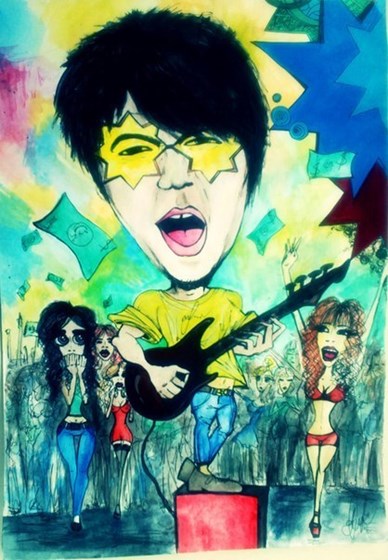 боди арт: шарж