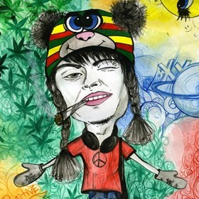 боди арт: шарж